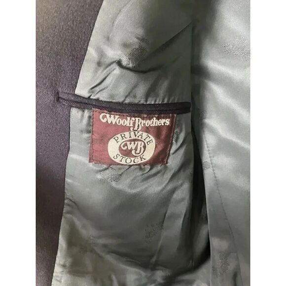 Woolf Brothers Men’s‎ Cashmere Navy Blue Suit Jacket Sz L - Picture 14 of 16